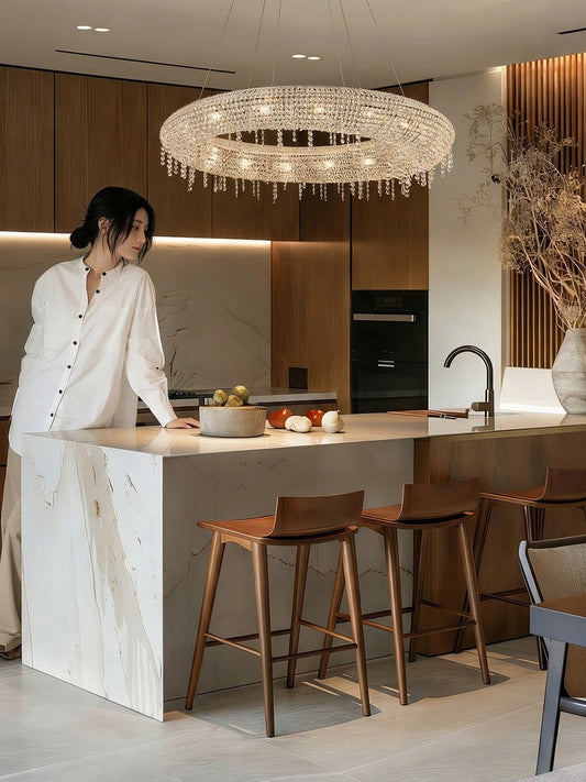 Modern Crystal Ring Chandelier