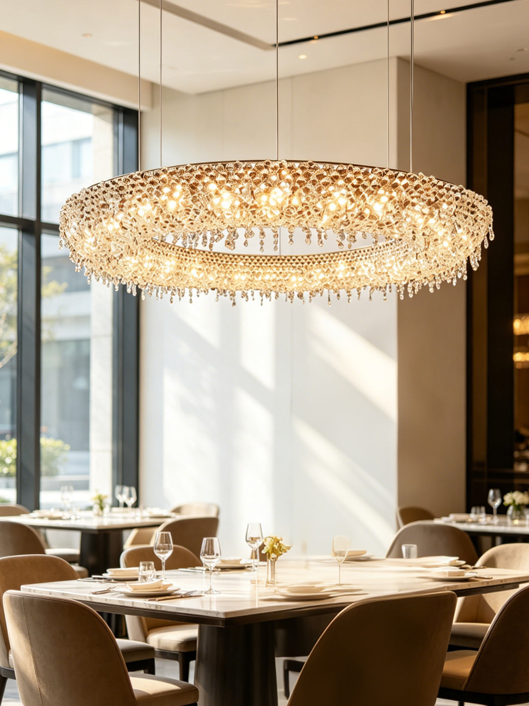 Modern Ring Crystal Chandelier