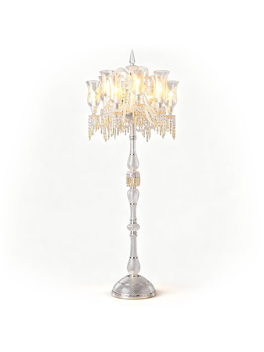 Crystal chandelier floor lamp
