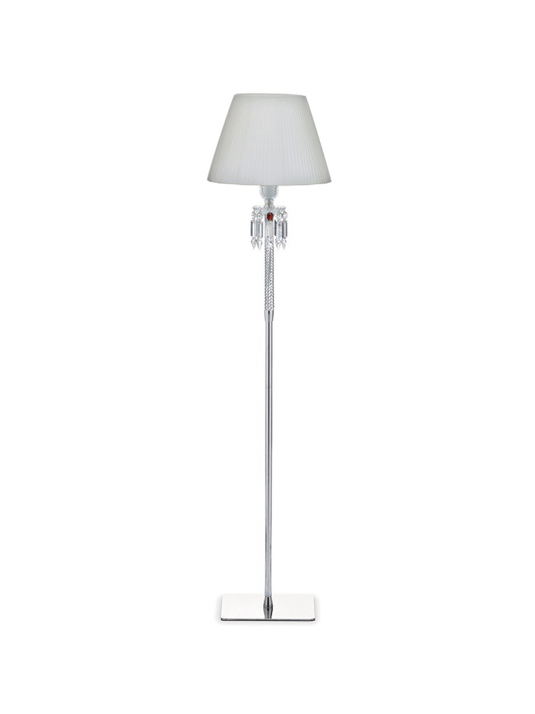 Black & White Shade Crystal Floor Lamp