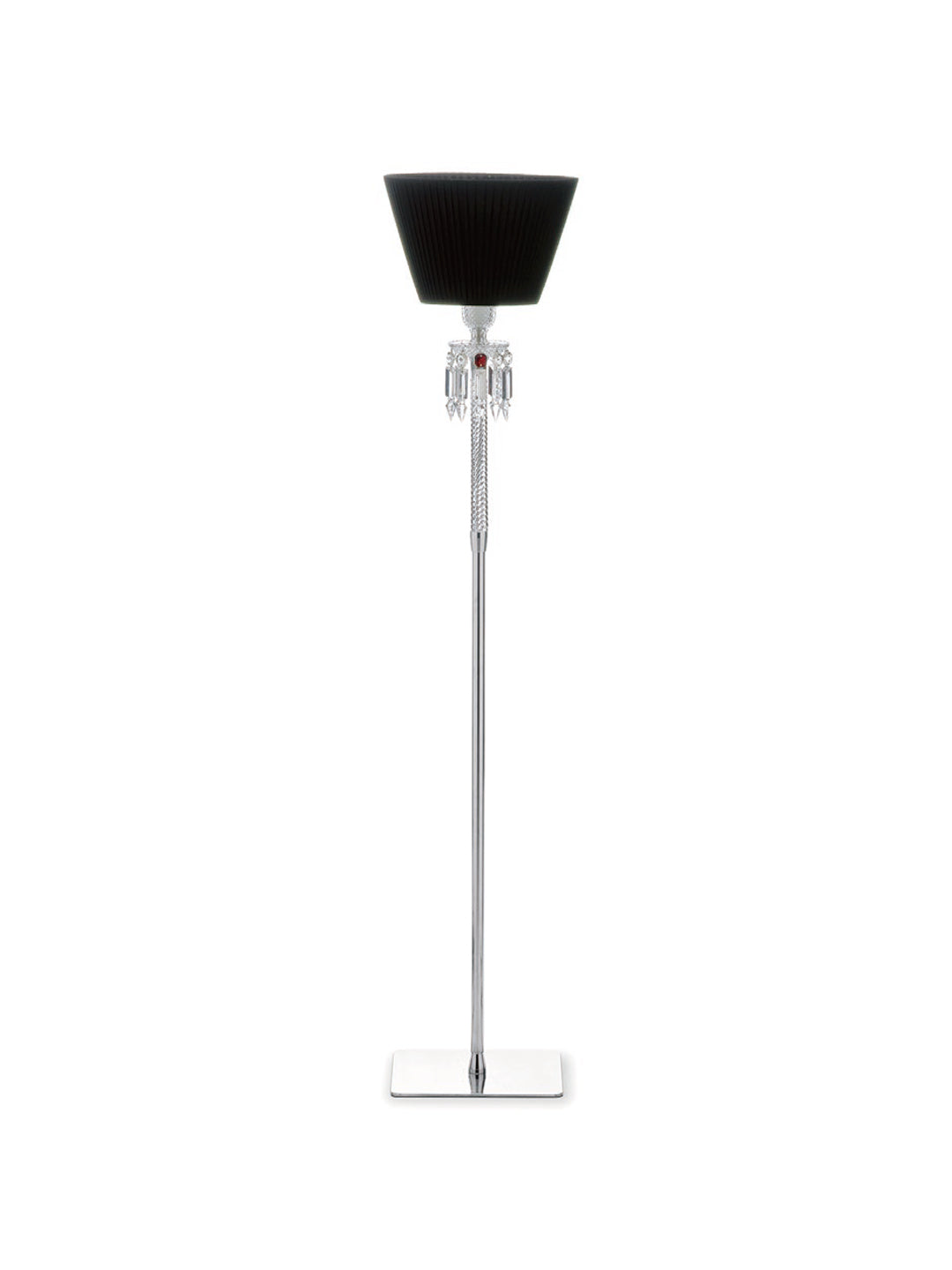 Black & White Shade Crystal Floor Lamp