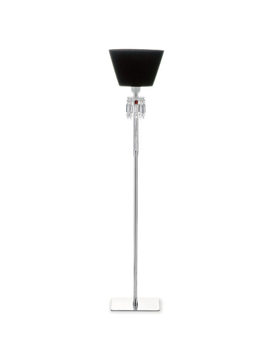Black & White Shade Crystal Floor Lamp
