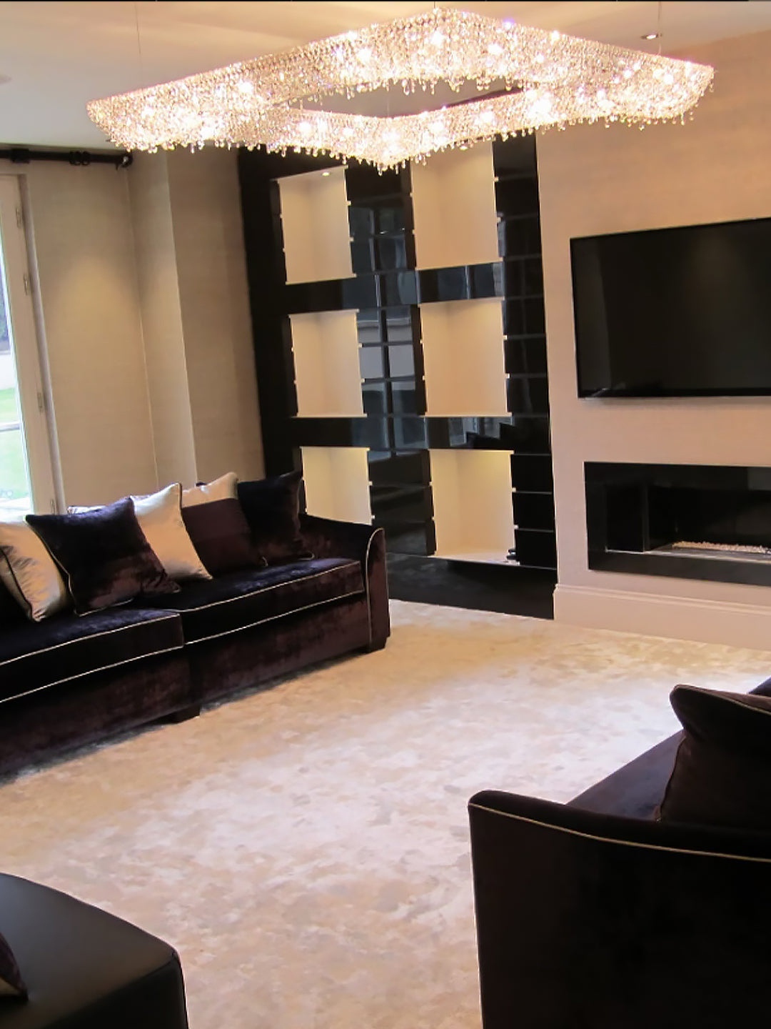 Trapezoidal Crystal Chandelier