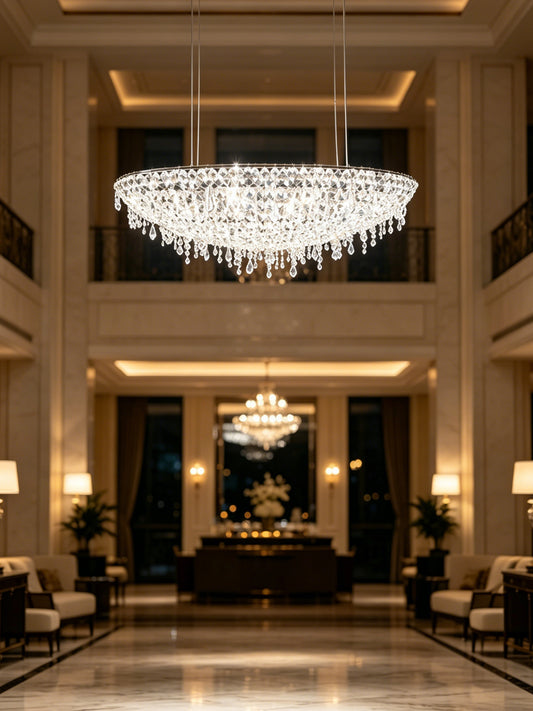 Oval Crystal Chandelier