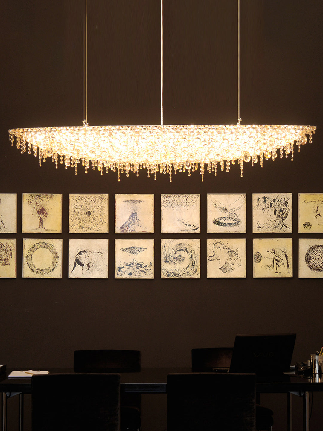 Oval Crystal Chandelier