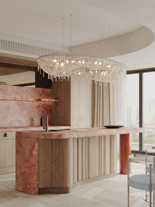 Clear Crystal Linear Chandelier