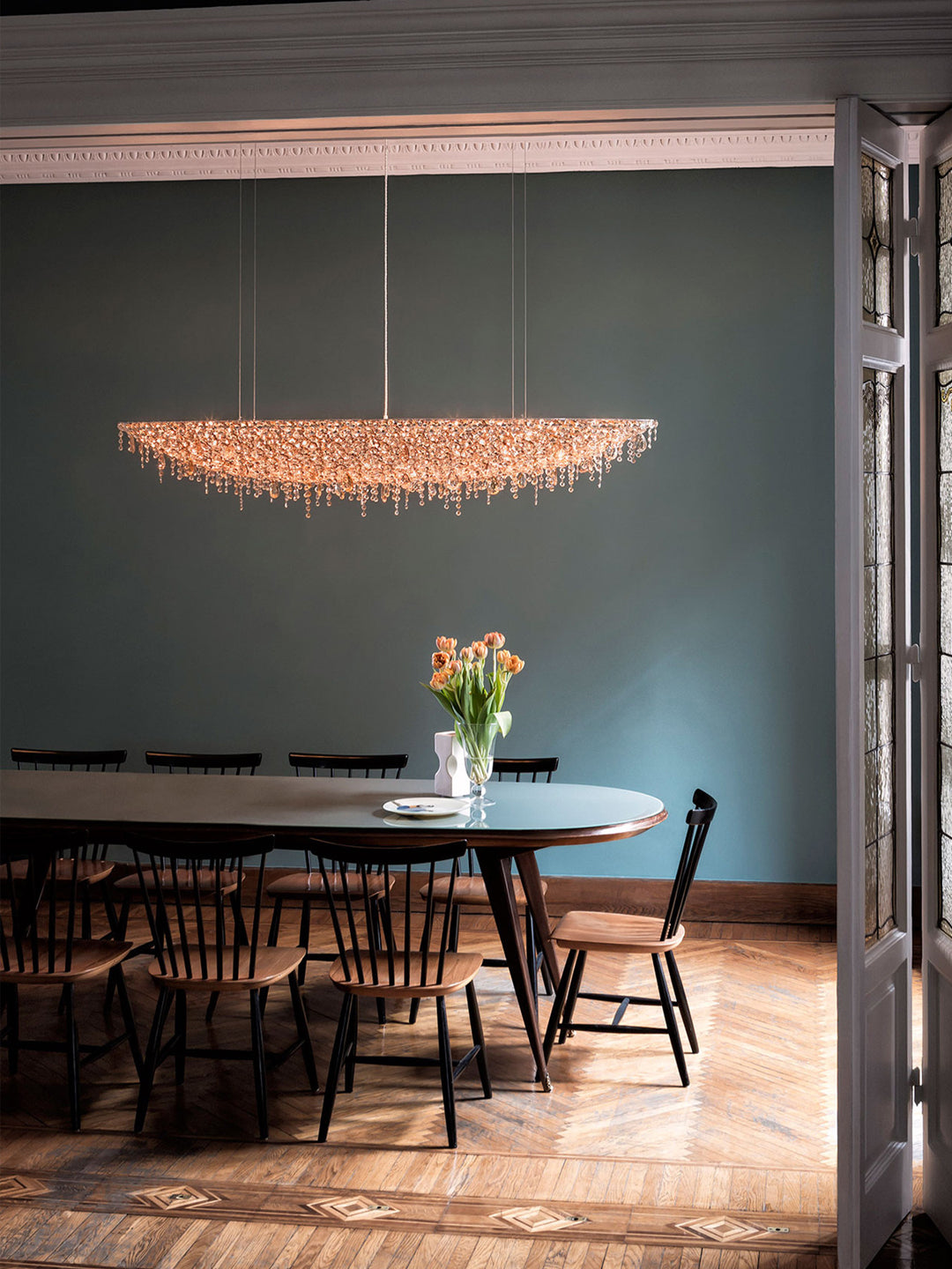 Oval Crystal Chandelier