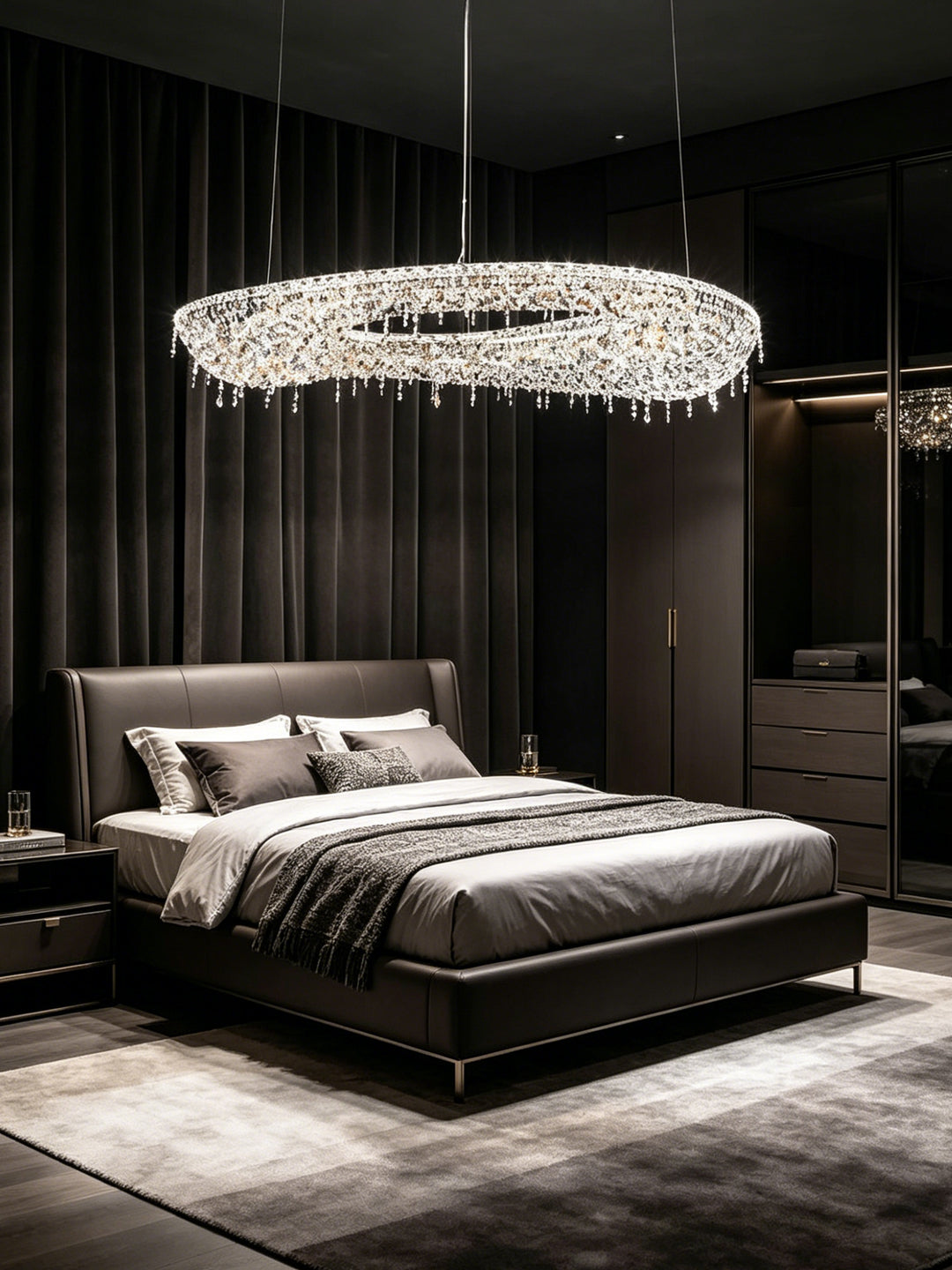 Multicolor Crystal Ring Chandelier