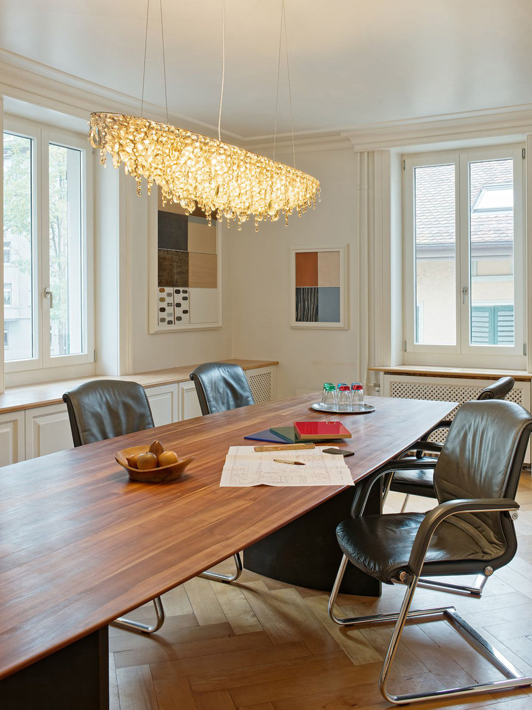 Oval Crystal Chandelier