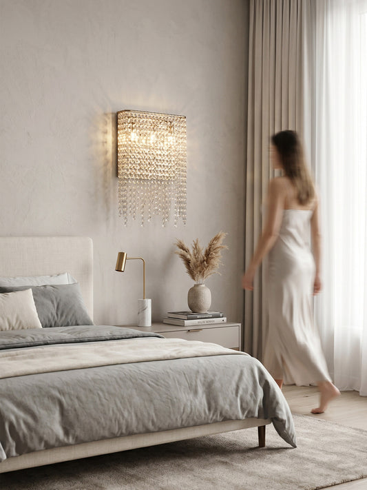 Rectangular Crystal Waterfall Chandelier