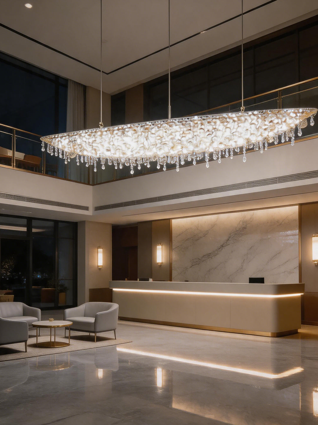 Oval Crystal Chandelier