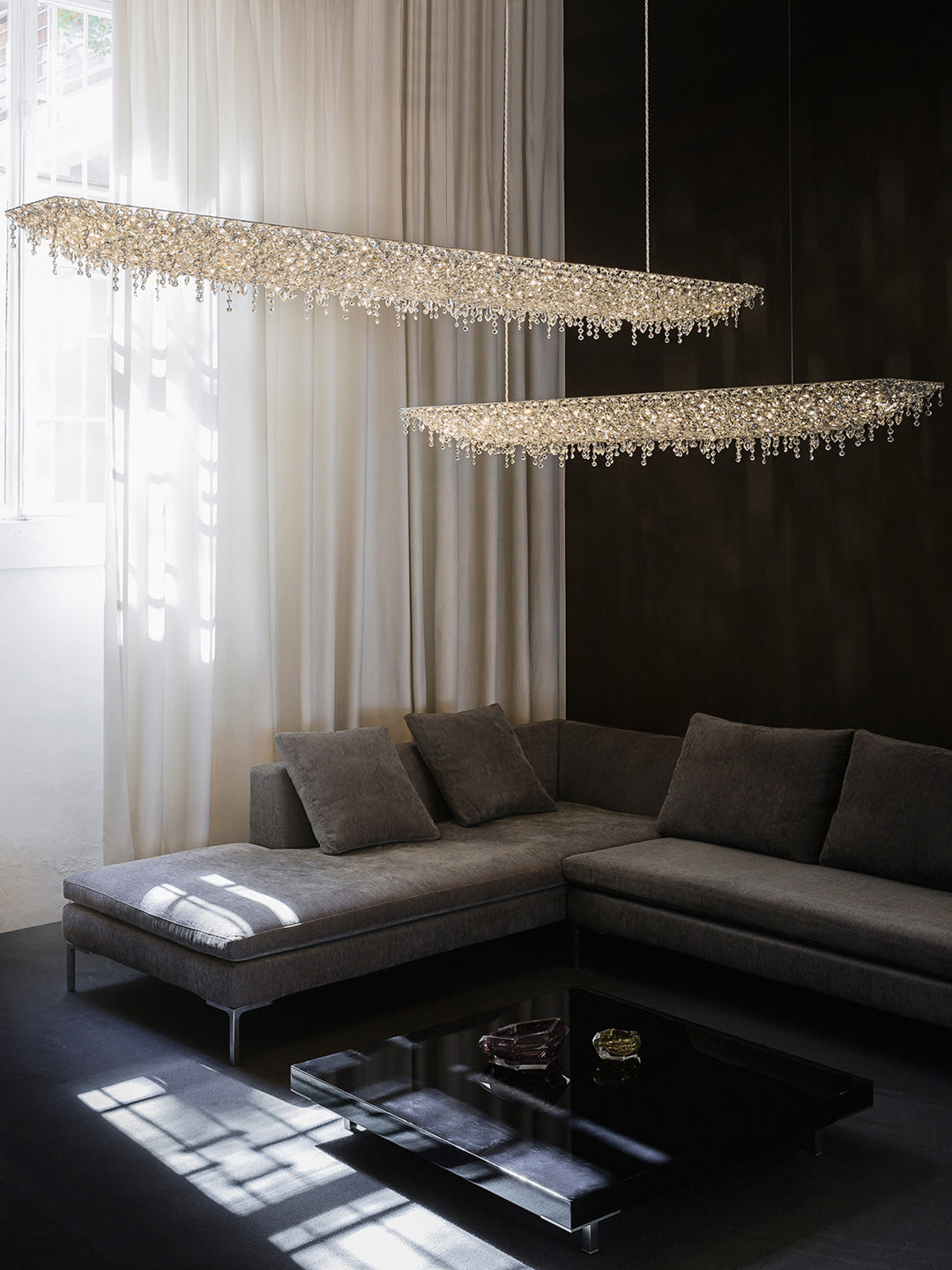 Linear Crystal Chandelier