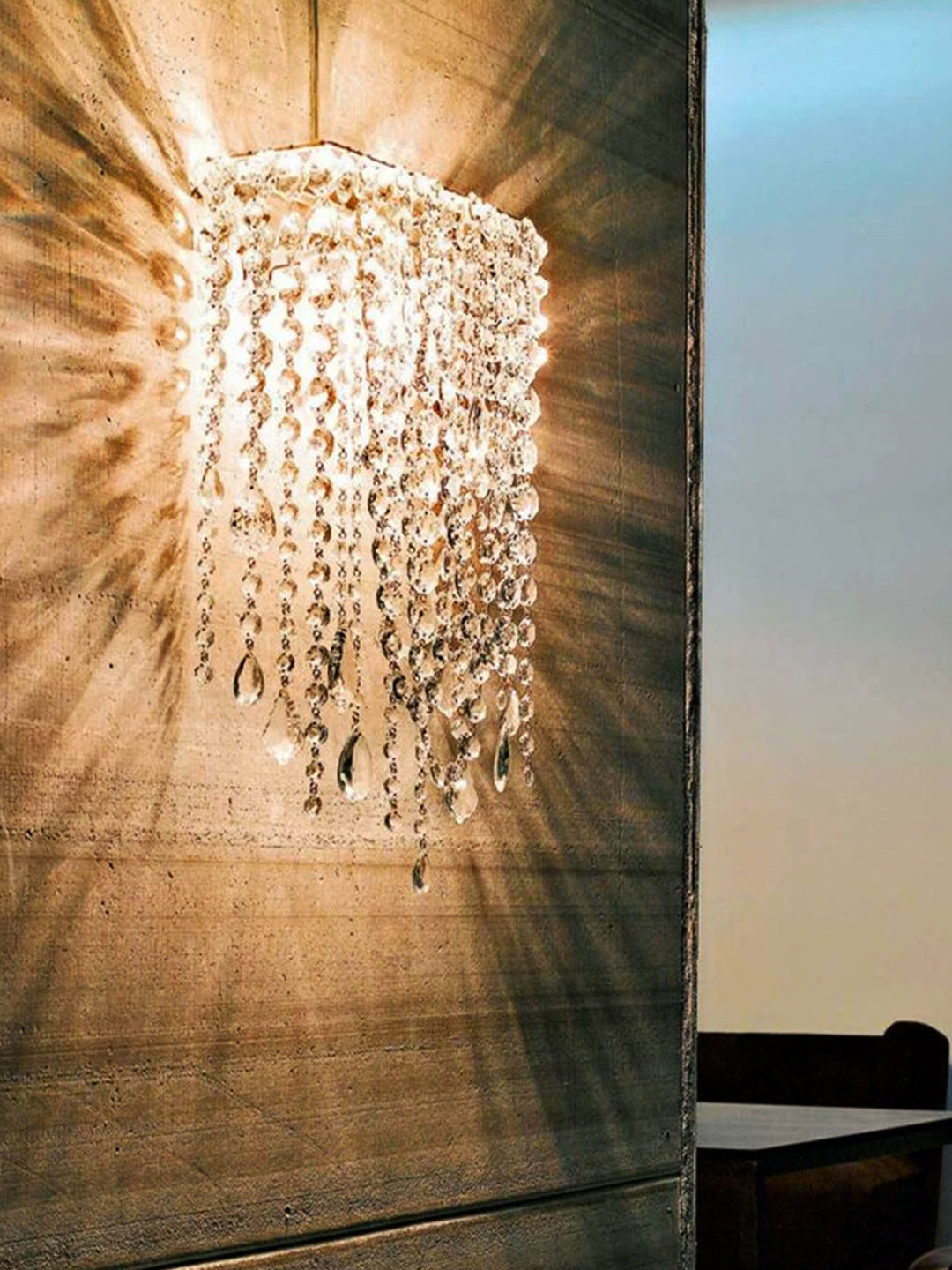 Rectangular Linear Crystal Chandelier