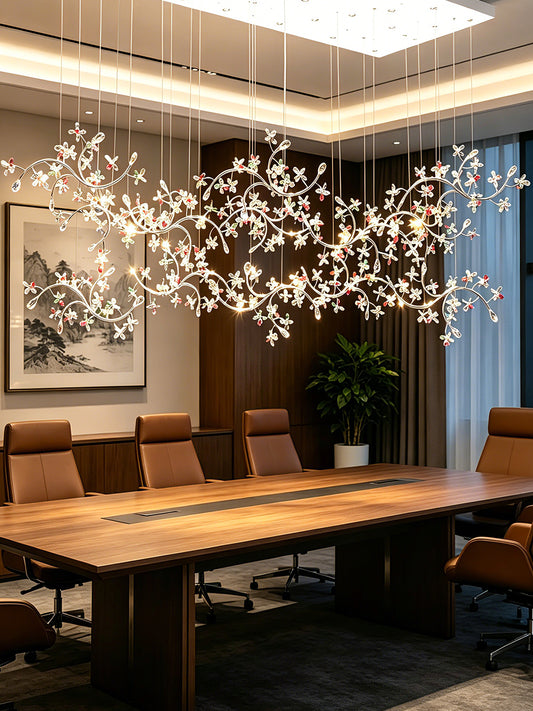 Multicolor Floral Branch Chandelier