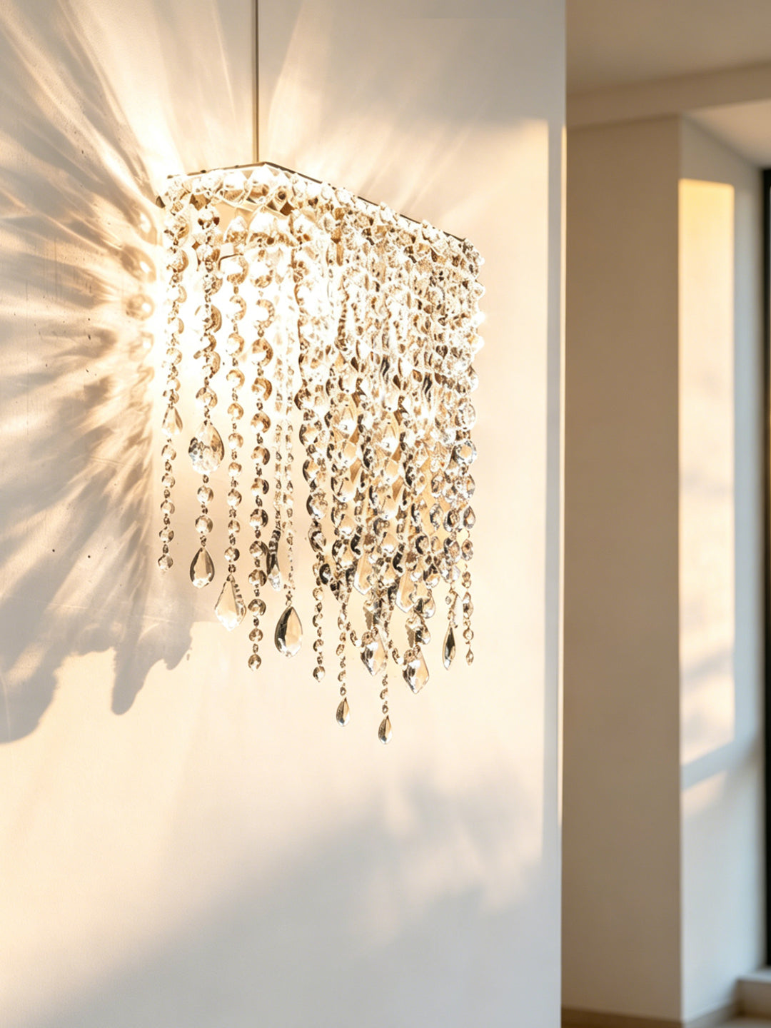 Rectangular Linear Crystal Chandelier