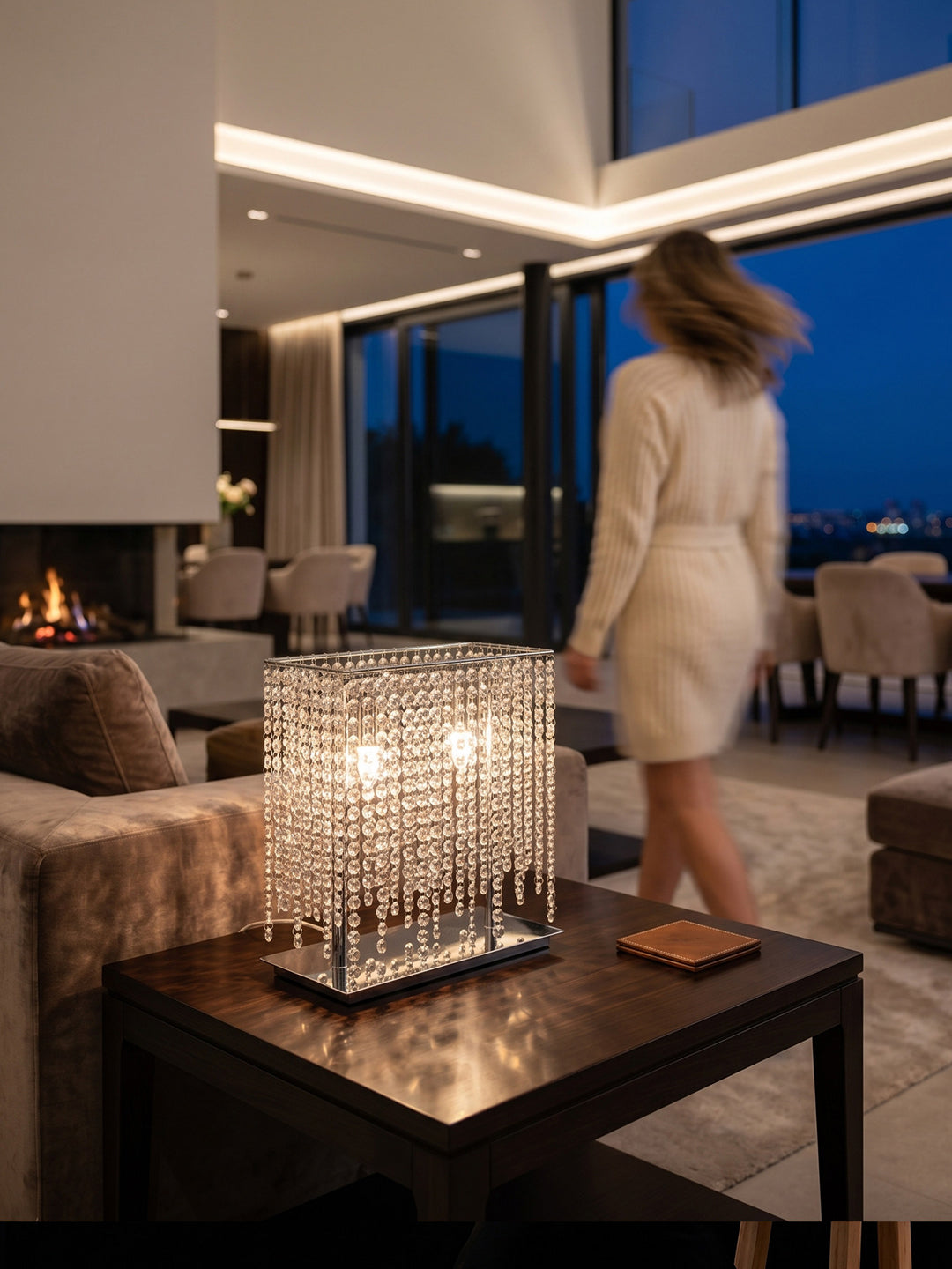 Crystal Waterfall Wall Sconce