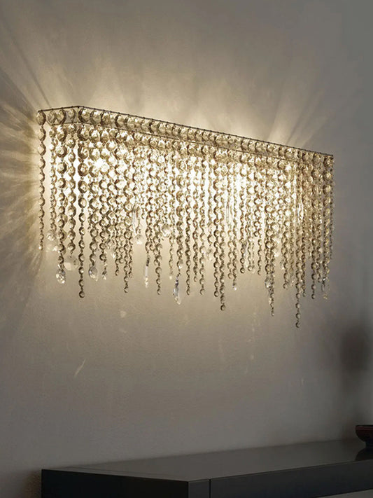 Rectangular Linear Crystal Chandelier