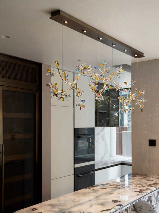 Multicolor Floral Crystal Wall Sconce