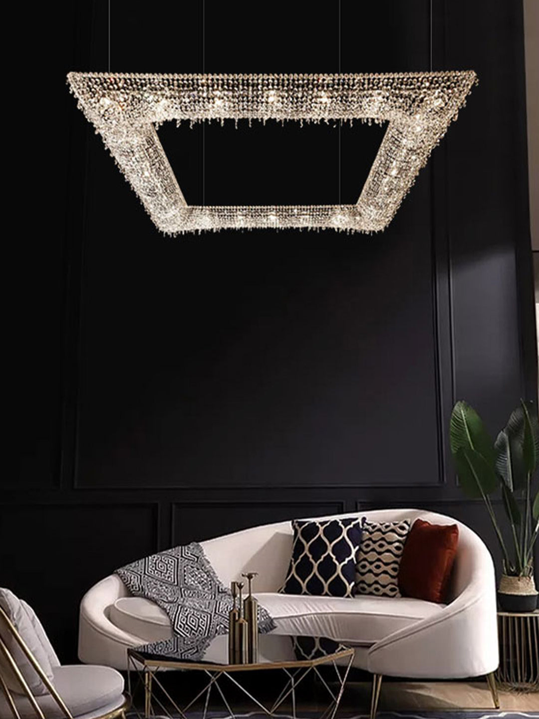 Trapezoidal Crystal Chandelier