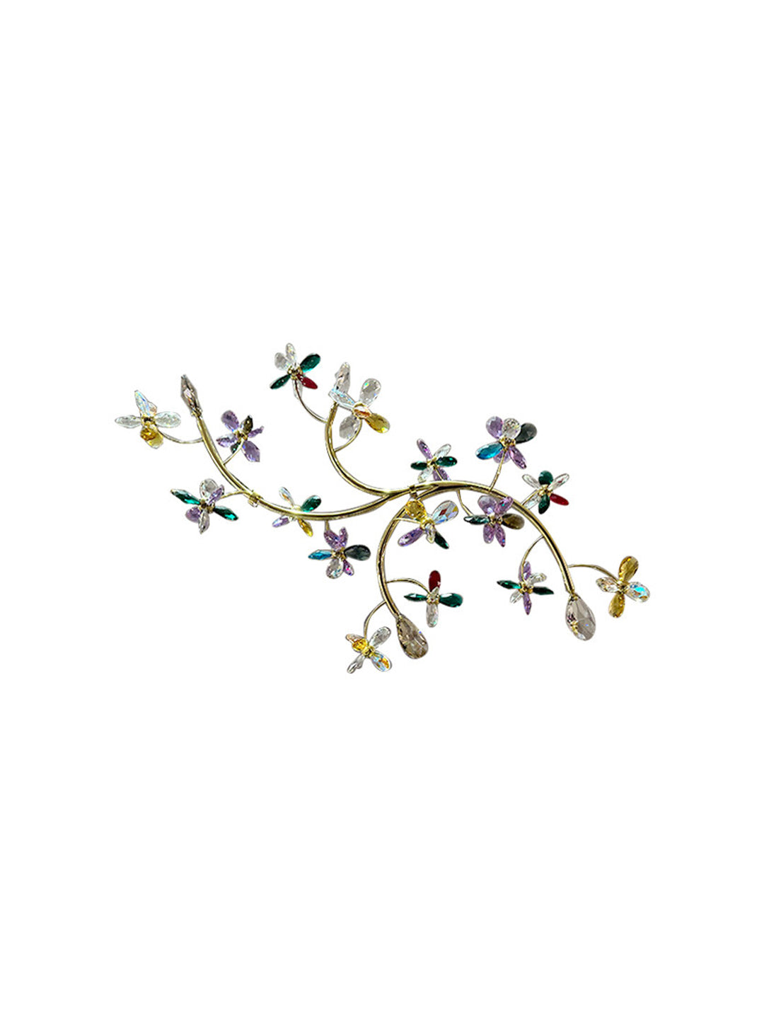 Multicolor Floral Crystal Wall Sconce