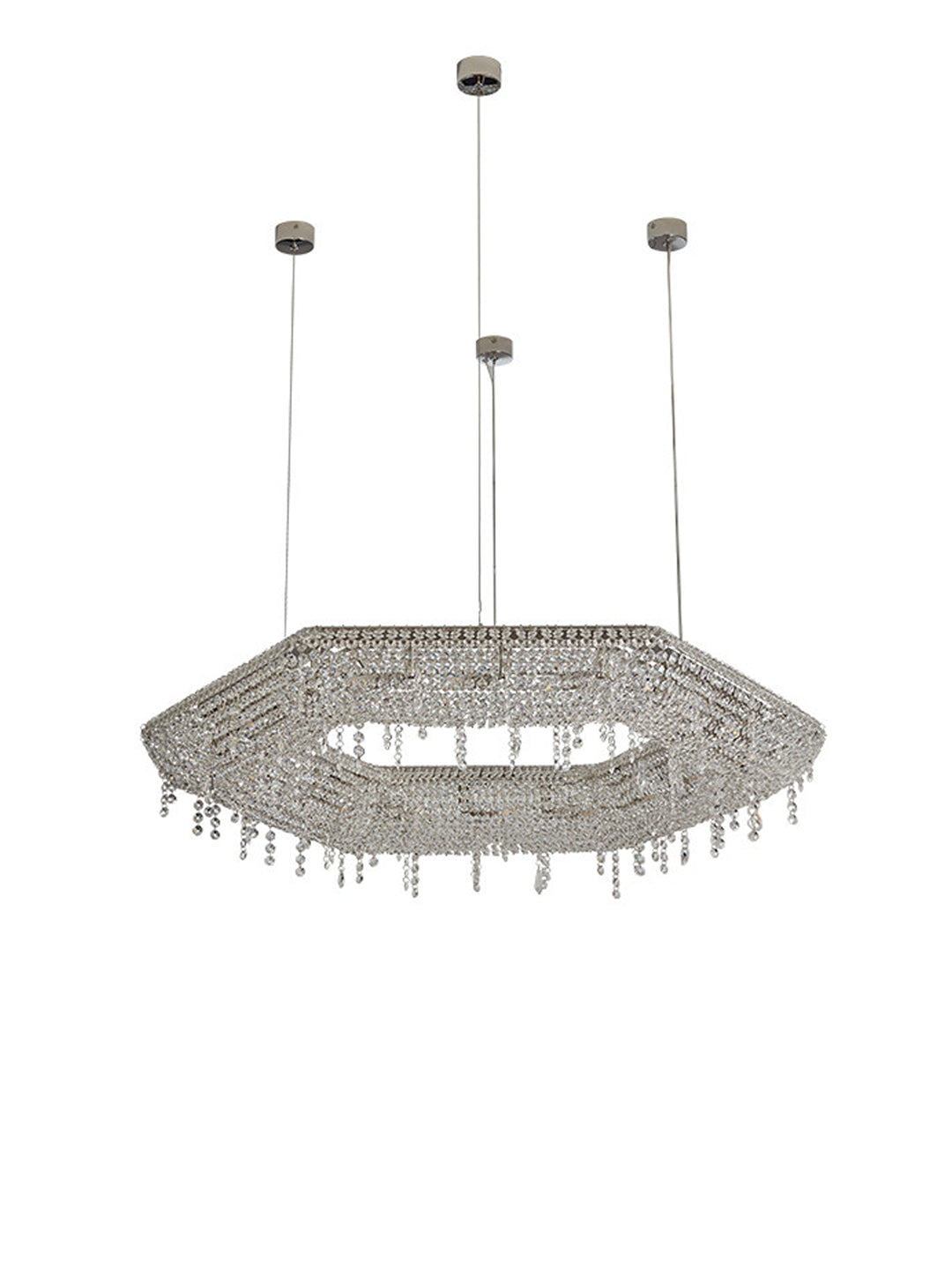Hexagonal Crystal Chandelier