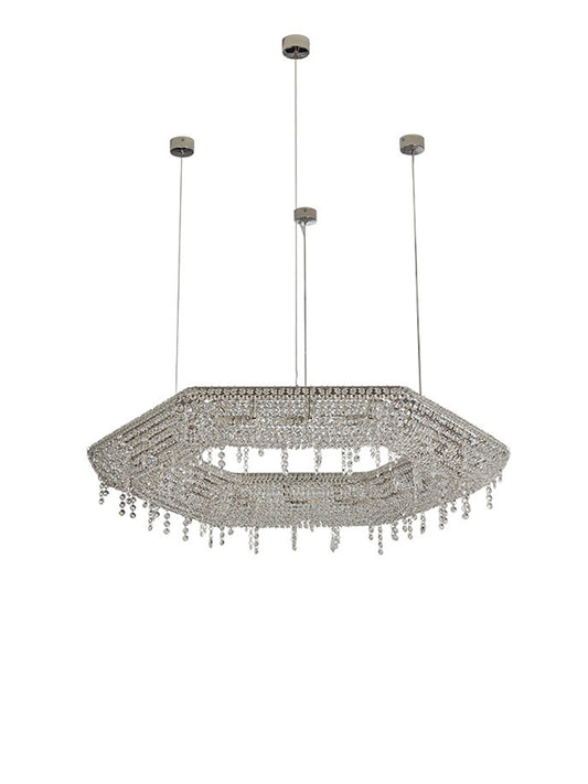Hexagonal Crystal Chandelier