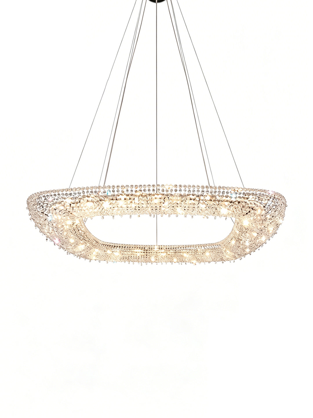 Oval Crystal Ring Chandelier