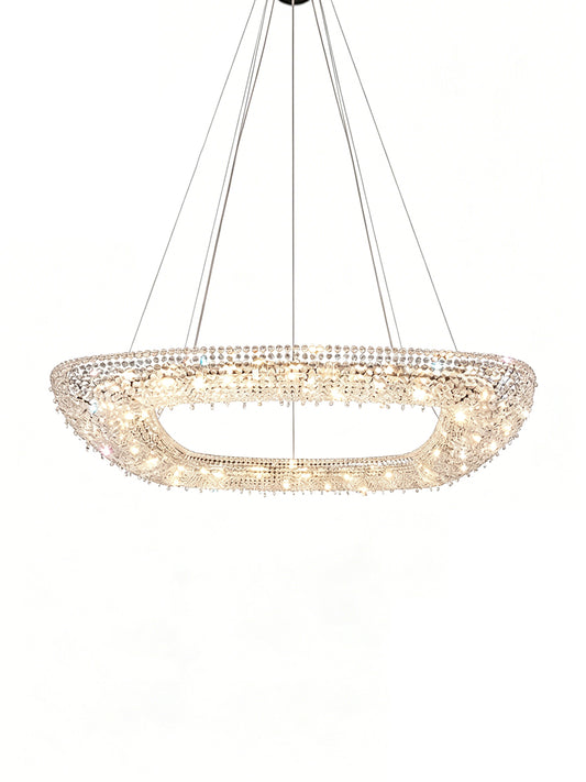 Oval Crystal Ring Chandelier