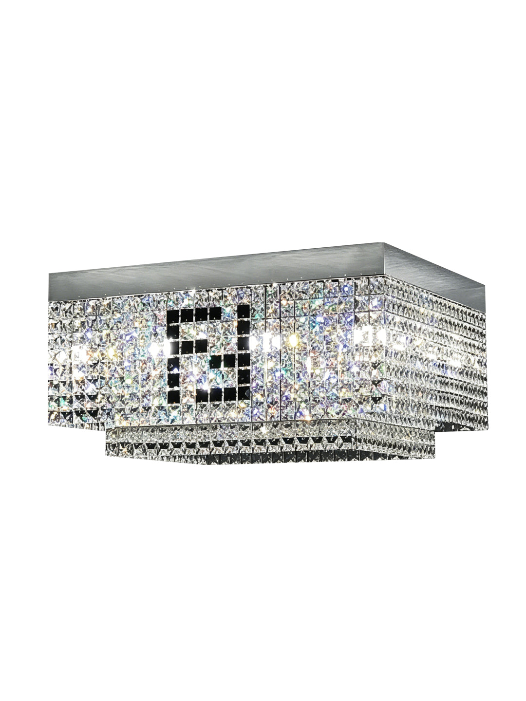 Rectangular Crystal Flush Mount Light