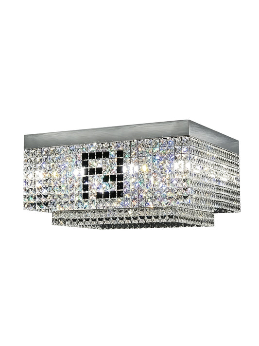 Rectangular Crystal Flush Mount Light