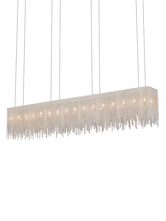 Modern Clear Crystal Linear Chandelier