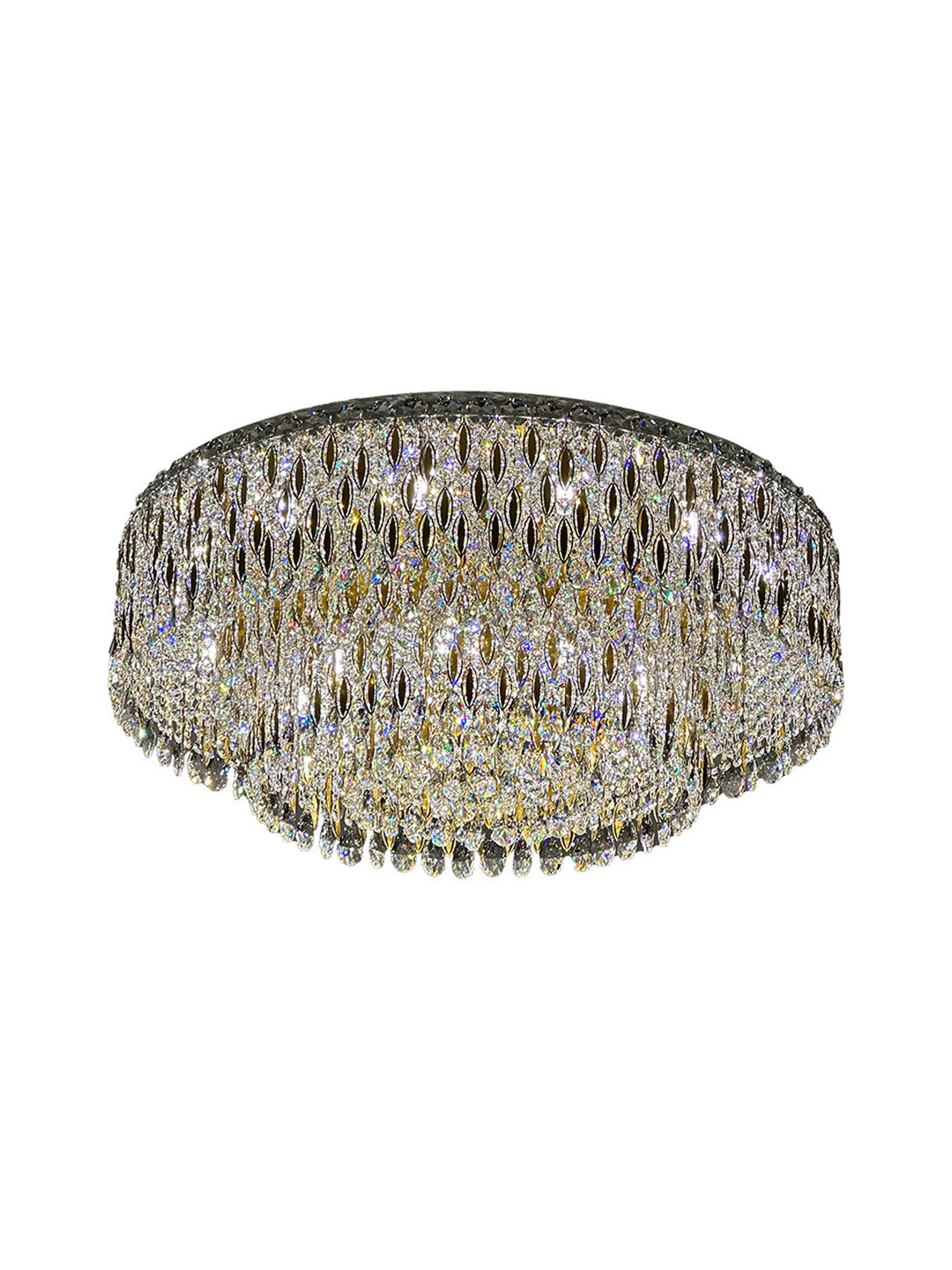 Round Flush Mount Crystal Chandelier