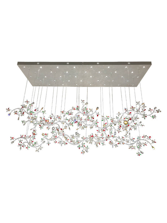 Multicolor Floral Branch Chandelier