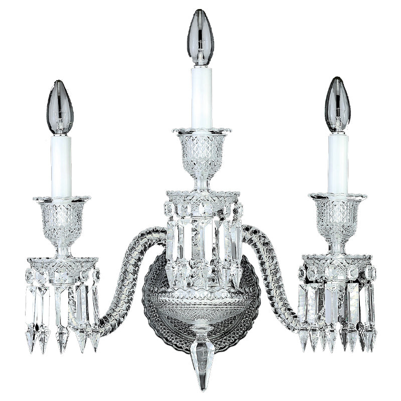 Baccarat-Style Regal Crystal Wall Light