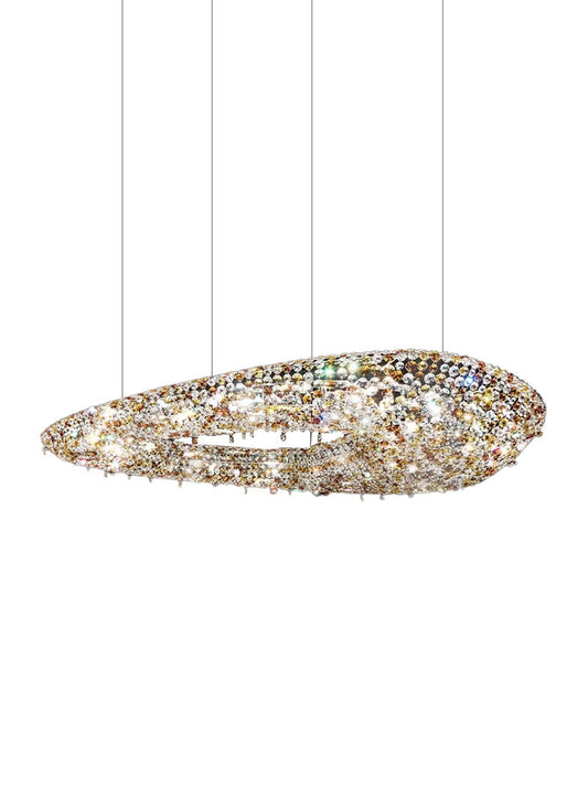 Oval Crystal Halo Chandelier