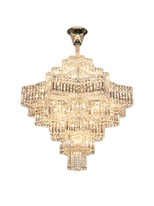 Tiered Pyramid Crystal Chandelier