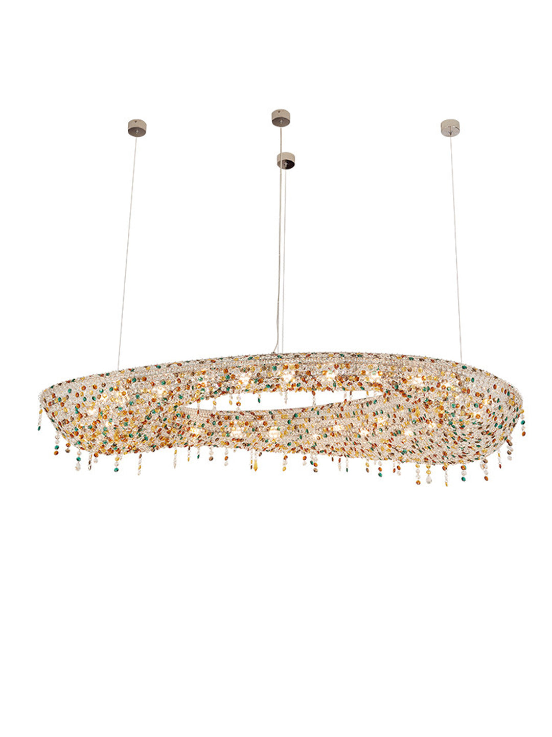 Multicolor Crystal Ring Chandelier
