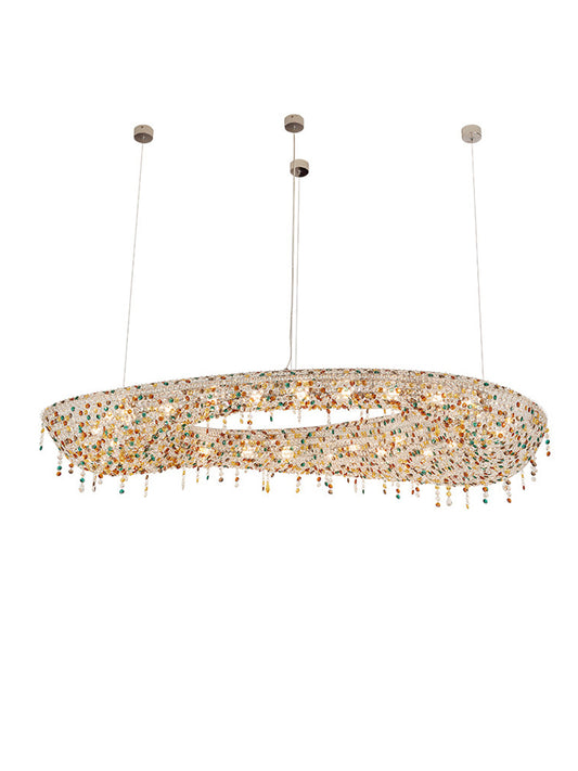 Multicolor Crystal Ring Chandelier