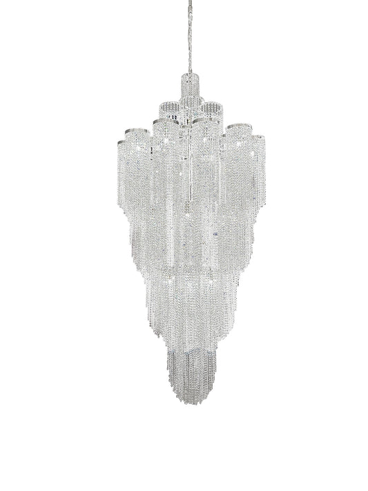 Tiered Crystal Cascade Chandelier