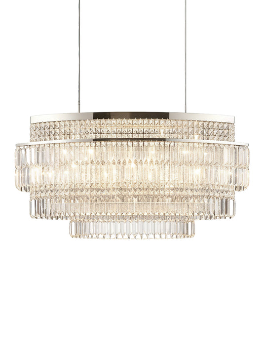 Tiered Round Crystal Chandelier