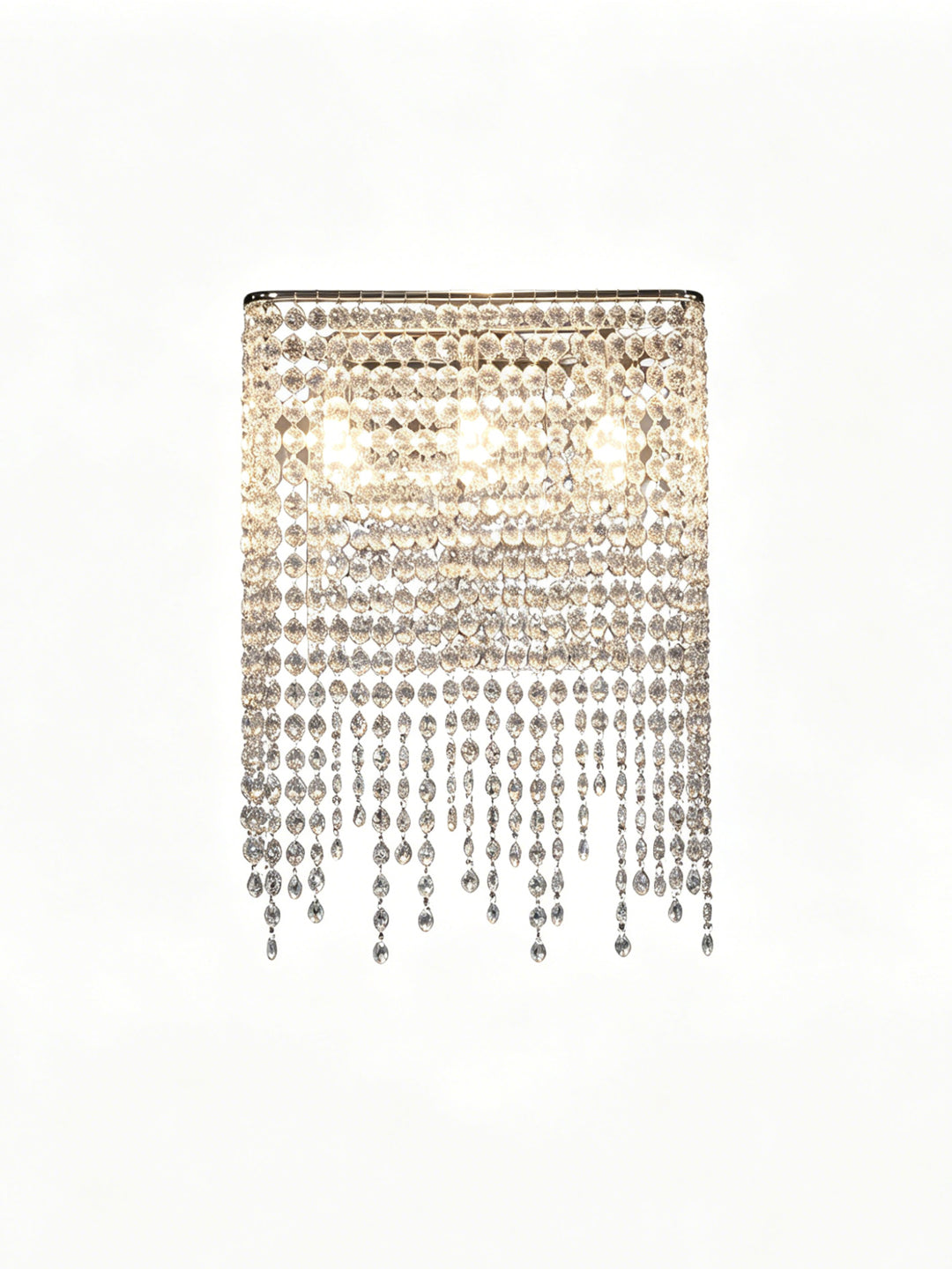 Rectangular Crystal Waterfall Chandelier