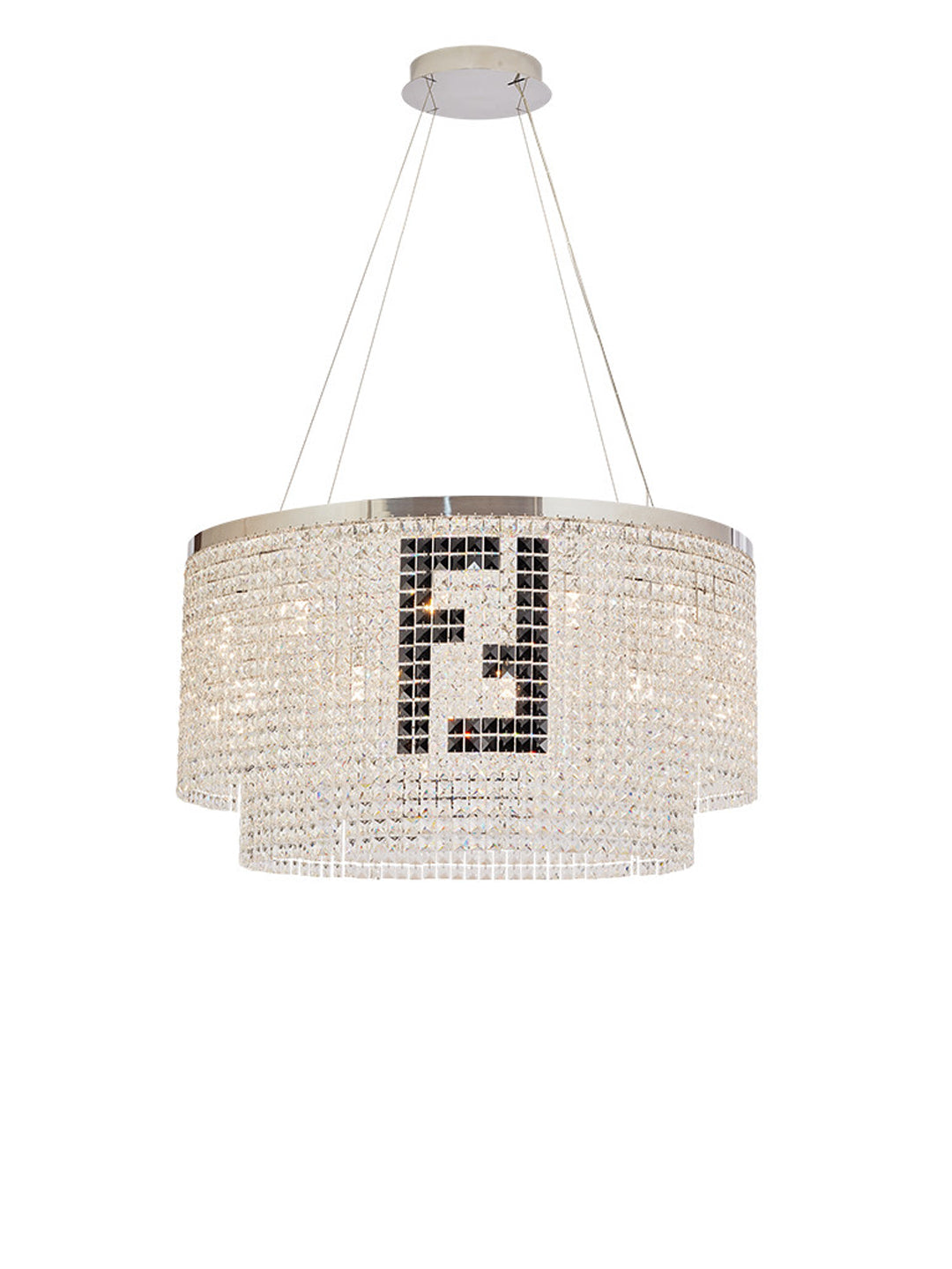 Pashari Double Tier Round Crystal Pendant Light