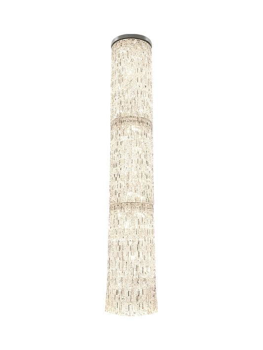 Long Cylinder Crystal Chandelier