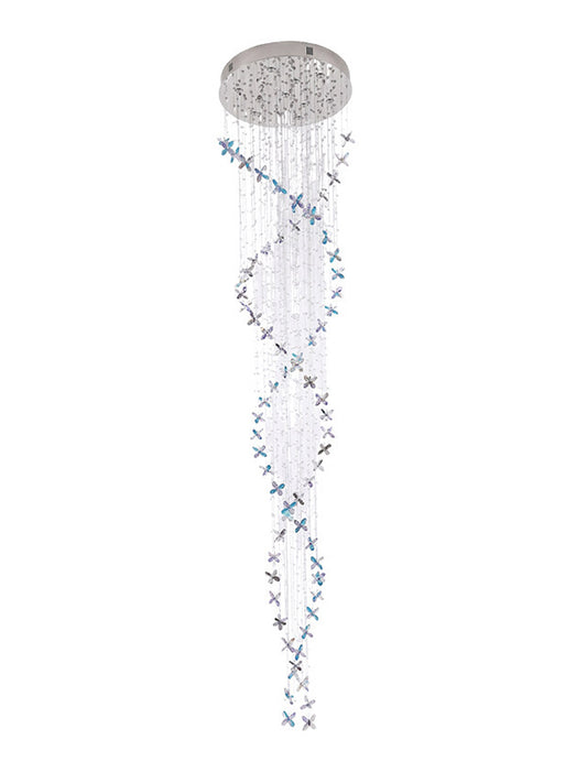 Spiral Crystal Staircase Chandelier