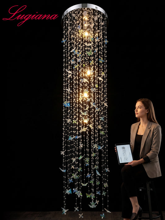Cascade Crystal Staircase Chandelier