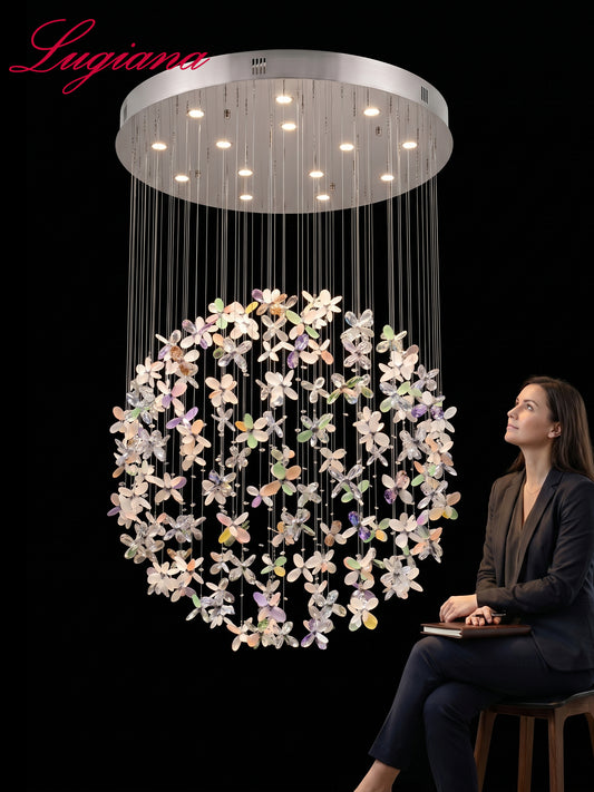 Multicolor Butterfly Crystal Chandelier